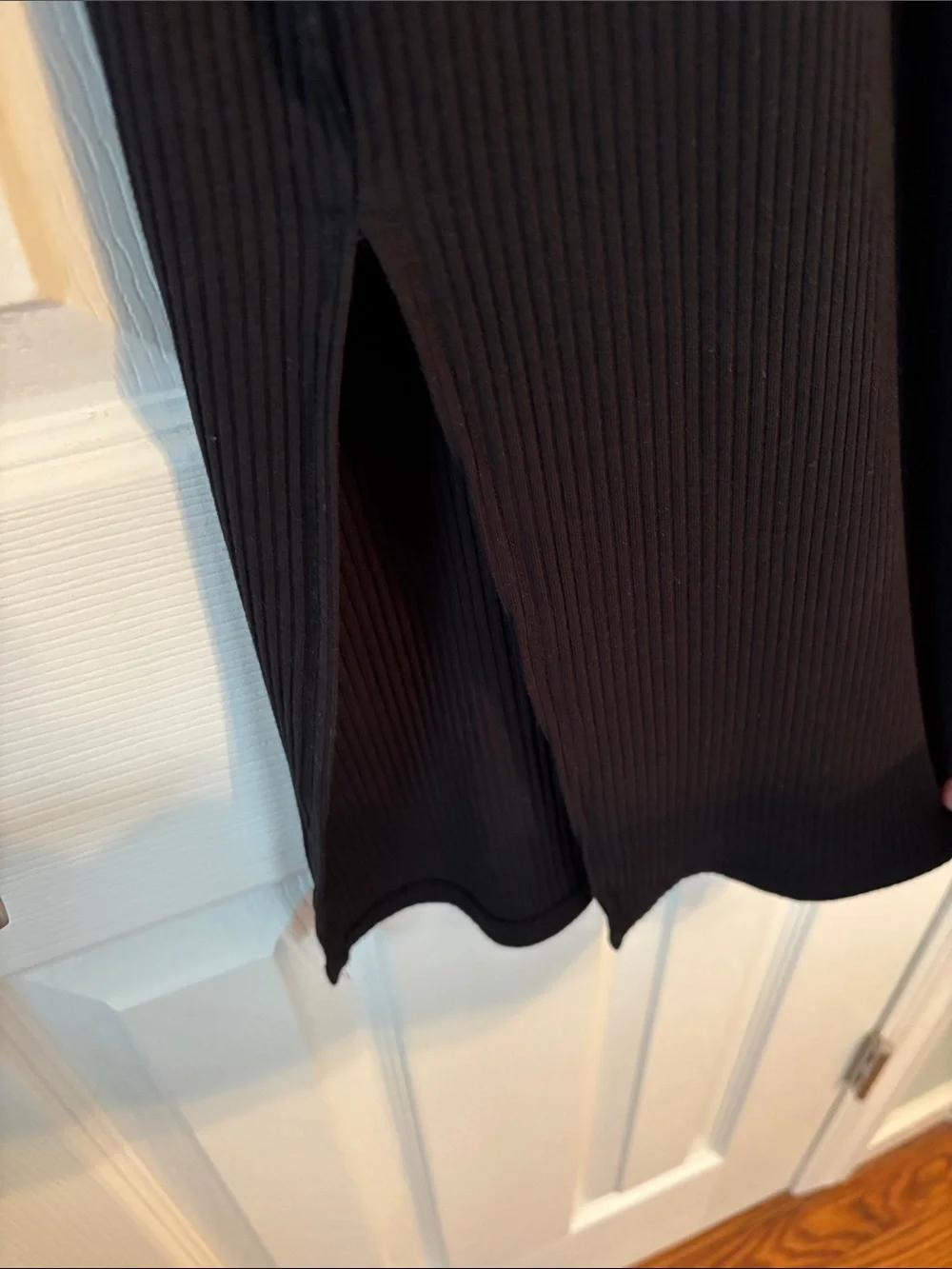 NWT SUGARLIPS RIBBED KNIT TANK DRESS in Black Size Medium - Picture 5 of 7